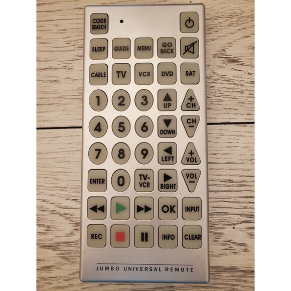 Journey's Edge JUMBO 11" Large button Universal Remote Control with Manual - Picture 1 of 6